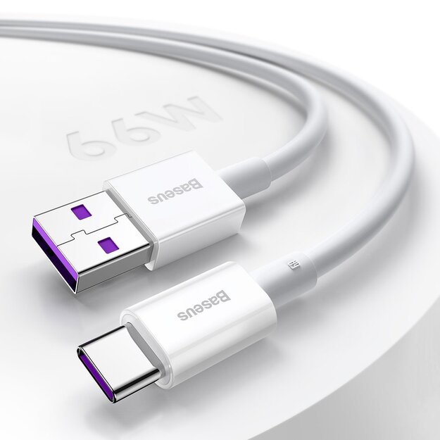 Baseus Superior USB Cable - USB Type C 66 W 6A 1 m White (CATYS-02) 11