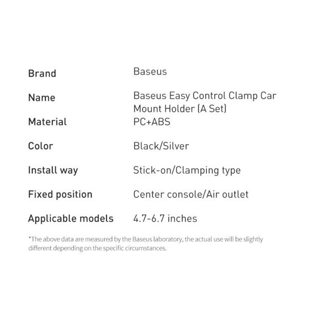 Baseus 2in1 car holder for cockpit and ventilation grille black (SUYK000001) 22