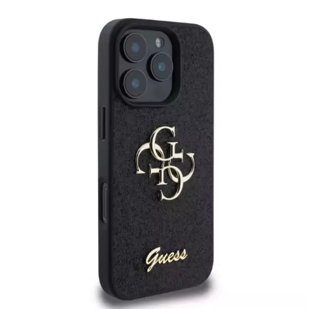 Guess Fixed Glitter Big 4G case for iPhone 16 Pro Max - black 1
