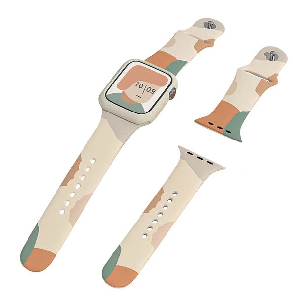Silicone Strap Moro Watch Bracelet Band for Apple Watch 42 / 44 / 45 / 49 mm - Pattern 5 1