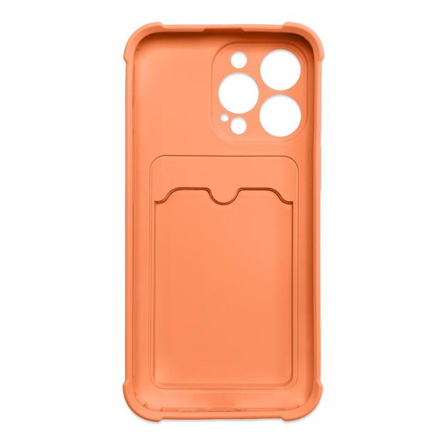 Card Armor Case Pouch Cover for iPhone 13 Pro Max Card Wallet Silicone Air Bag Armor Cover Orange 1