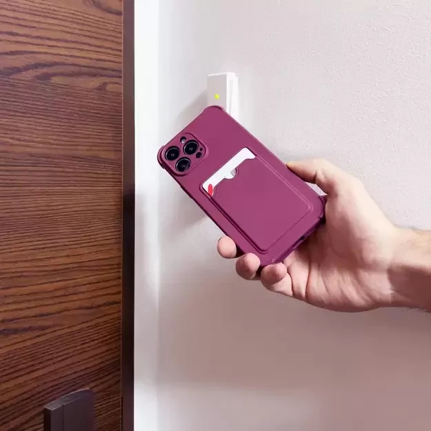 Card Armor Case Pouch Cover For Samsung Galaxy A22 4G Card Wallet Silicone Armor Cover Air Bag Raspberry 15