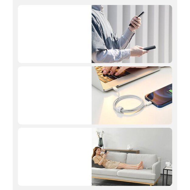 Baseus Superior Series USB-C / Lightning PD 20W 1 m cable - white 13