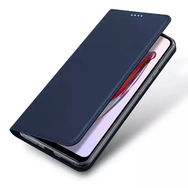 Dux Ducis Skin Pro Case For Xiaomi Redmi 11A / Poco C55 / Redmi 12C Cover Flip Card Wallet Stand Blue 21