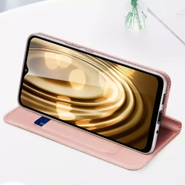 Dux Ducis Skin Pro Case For Xiaomi Redmi 11A / Poco C55 / Redmi 12C Cover Flip Card Wallet Stand Blue 34