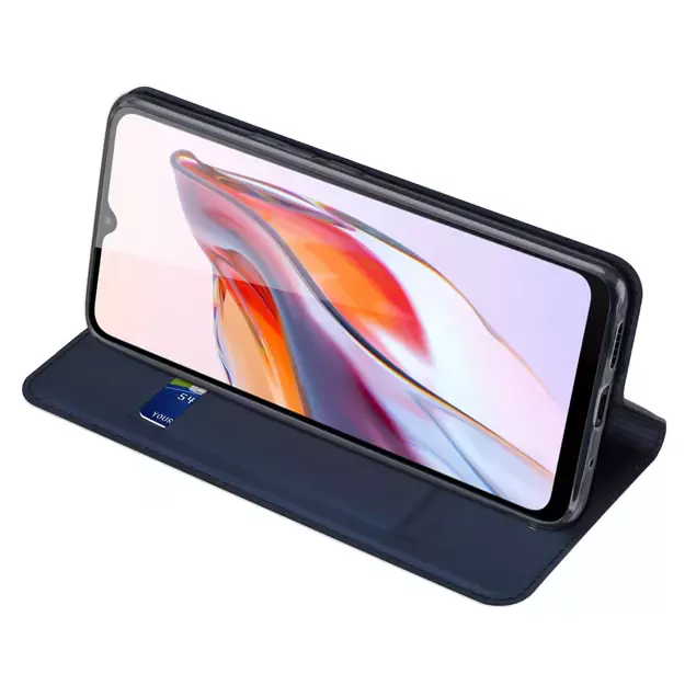 Dux Ducis Skin Pro Case For Xiaomi Redmi 11A / Poco C55 / Redmi 12C Cover Flip Card Wallet Stand Blue 23