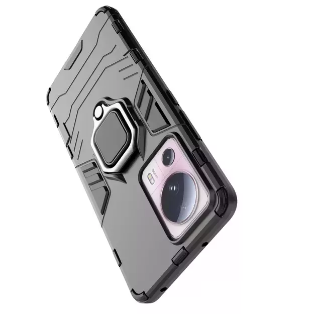 Ring Armor case for Xiaomi 13 Lite armored cover magnetic holder ring black 12