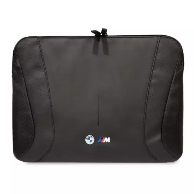 BMW Carbon&amp Perforated sleeve for a 14&quot  laptop - black