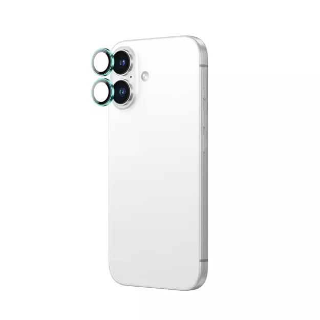 AmazingThing AR Aluminum 2 Lens Glass with Camera Lens Frame for iPhone 16 / 16 Plus - Green 6
