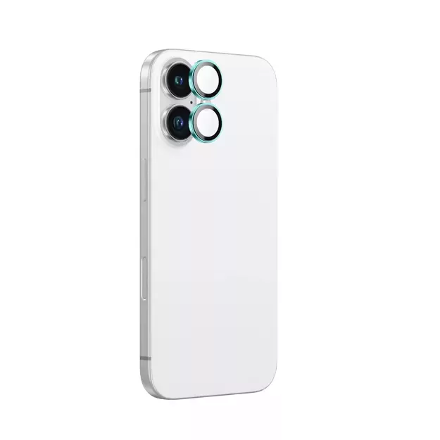 AmazingThing AR Aluminum 2 Lens Glass with Camera Lens Frame for iPhone 16 / 16 Plus - Green