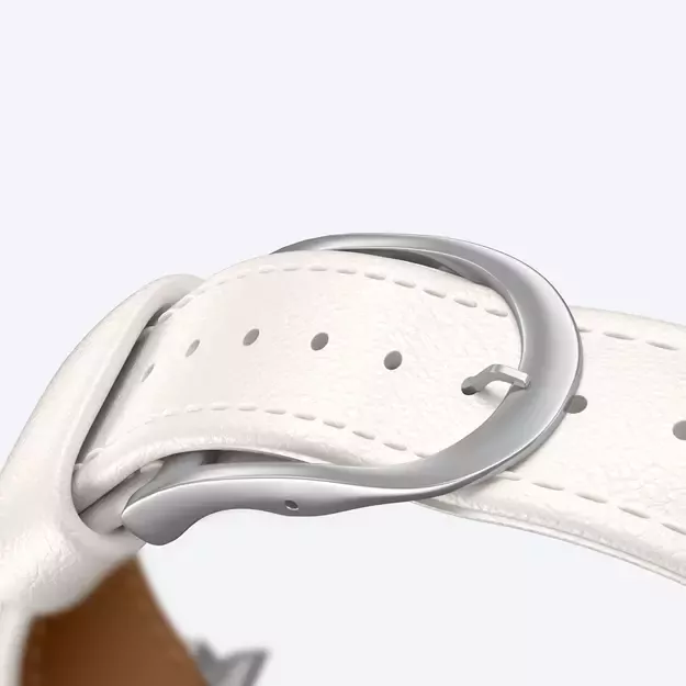 AmazingThing Class Band Leather Strap for Apple Watch 45 / 46 / 49 mm - Light Beige 12