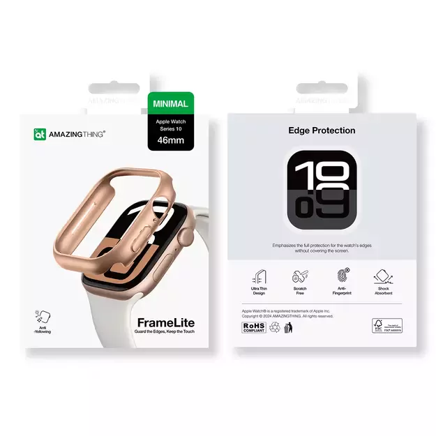 AmazingThing Minimal Case for Apple Watch 46mm – Rose Gold 16