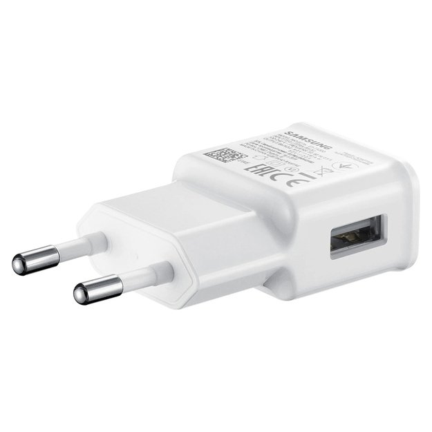 Samsung EP-TA200EWE USB-A 15W wall charger with EP-DR140AWE USB-A - USB-C cable (OOB Bulk - replacement packaging) - white 2