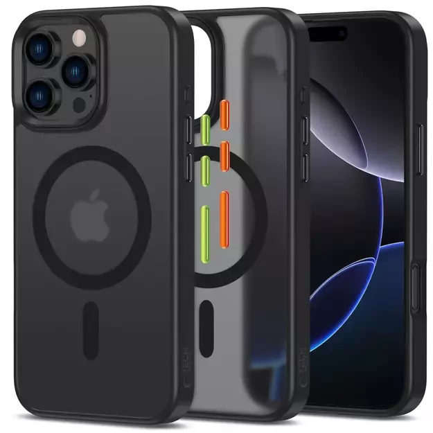 Tech-Protect MagMat Magsafe 3-set iPhone 16 Pro Case - Matte Black