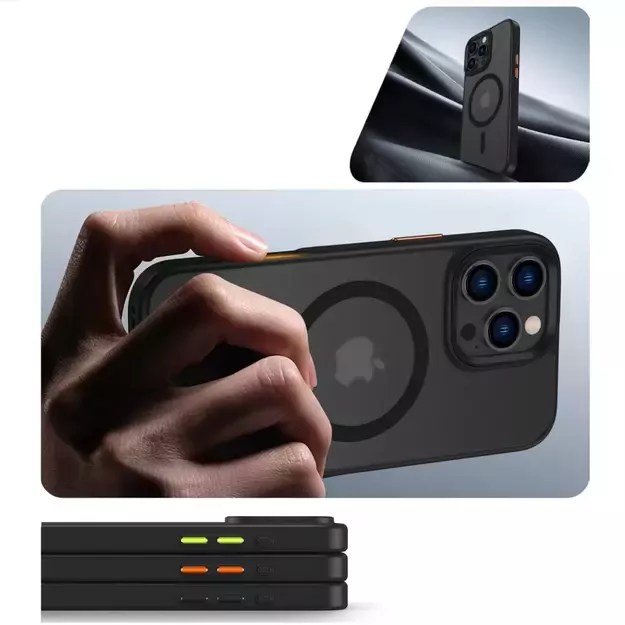 Tech-Protect MagMat Magsafe 3-set iPhone 16 Pro Case - Matte Black 6