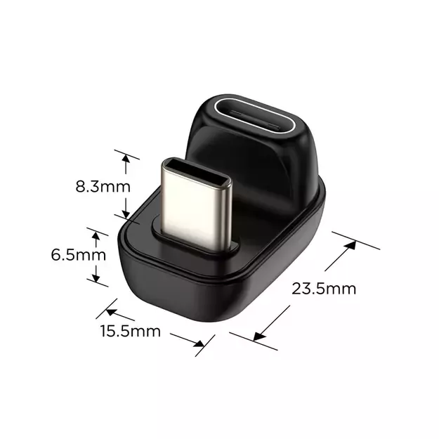 Tech-Protect Ultraboost AA04 USB-C Angled Adapter - Black 1