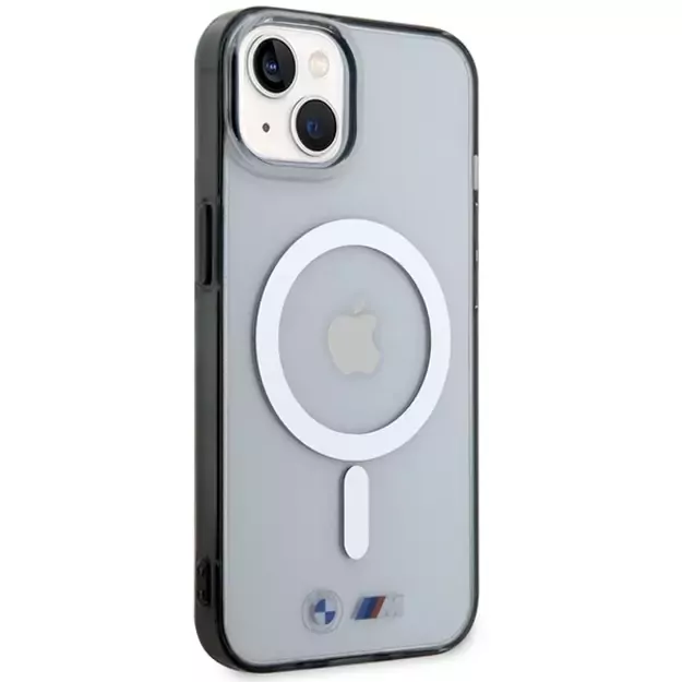 BMW Silver Ring MagSafe case for iPhone 14 Plus - transparent 3