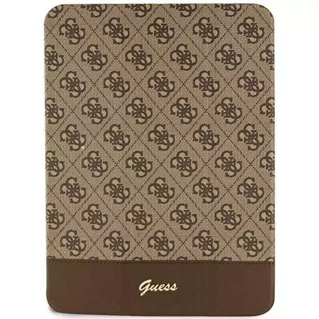 Etui Guess 4G Stripe Allover na iPad 10.9  - brązowe