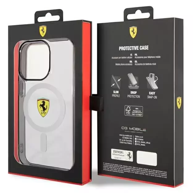 Ferrari FEHMP14XURKT iPhone 14 Pro Max 6.7  clear/transparent hardcase Outline Magsafe 7