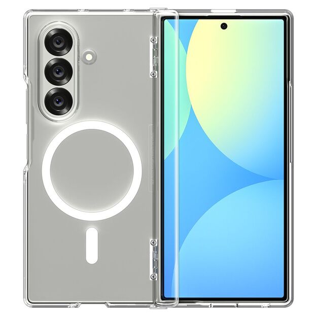 Spigen Tough Armor Pro Mag MagSafe Case for Samsung Galaxy Z Fold 7 - Clear and White 2