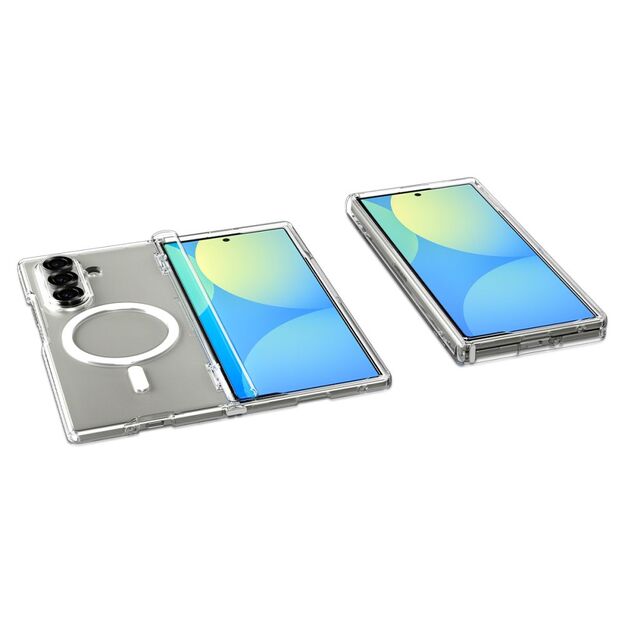 Spigen Tough Armor Pro Mag MagSafe Case for Samsung Galaxy Z Fold 7 - Clear and White 13