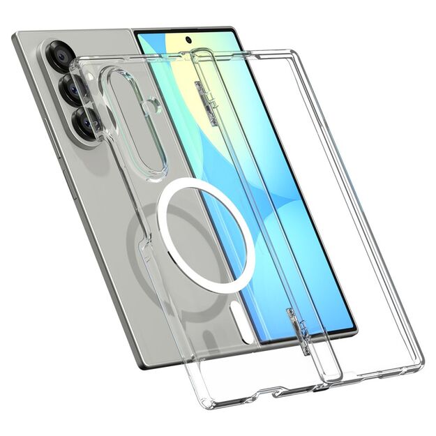 Spigen Tough Armor Pro Mag MagSafe Case for Samsung Galaxy Z Fold 7 - Clear and White 14