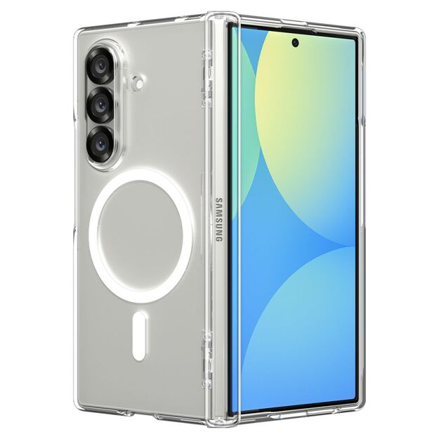 Spigen Tough Armor Pro Mag MagSafe Case for Samsung Galaxy Z Fold 7 - Clear and White 10