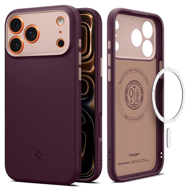 Spigen Nano Pop Mag MagSafe case for iPhone 17 Pro - burgundy