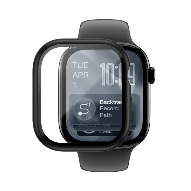 AmazingThing Radix Glass Screen Protector with Case for Apple Watch Series 11 46mm - Black 2