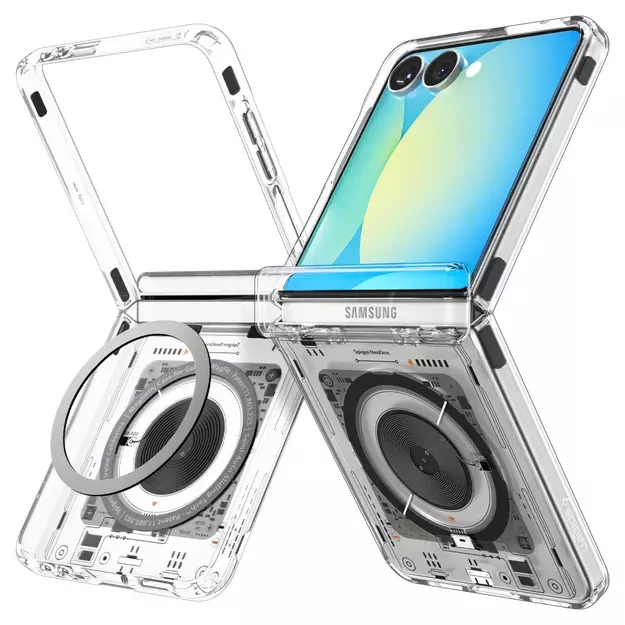 Spigen Ultra Hybrid Pro MagSafe Case for Samsung Galaxy Z Flip 7 Zero One - Transparent 1