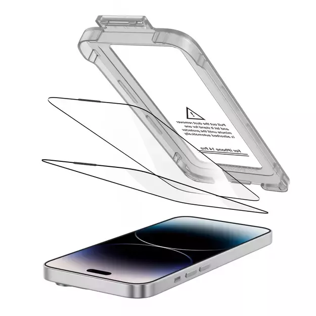 Tech-Protect Quick Set+ 2-pack tempered glass for iPhone 14 Pro - black 1