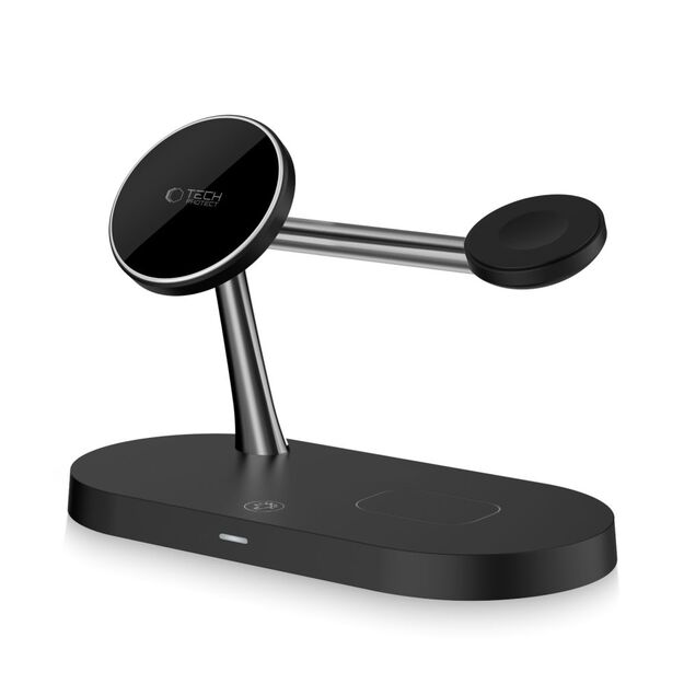 Tech-Protect A12 3in1 MagSafe Inductive Charger for Smartphone/Headphones/Smartwatch - Black 2