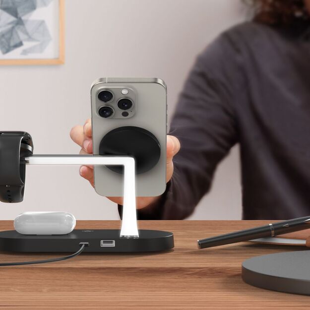 Tech-Protect A12 3in1 MagSafe Inductive Charger for Smartphone/Headphones/Smartwatch - Black 5