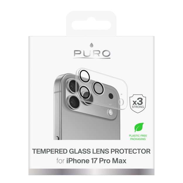 Puro Camera Standard Tempered Glass for iPhone 17 Pro Max for Camera Island and Lenses 1