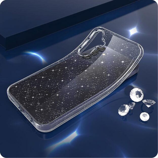 Tech-Protect FlexAir Case for Samsung Galaxy A56 5G - Clear Glitter 1