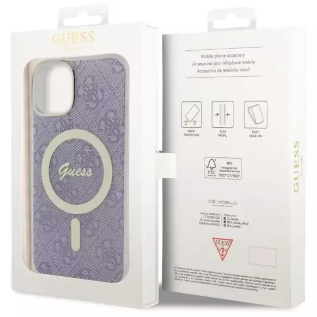 Guess 4G MagSafe case for iPhone 14 - purple 7