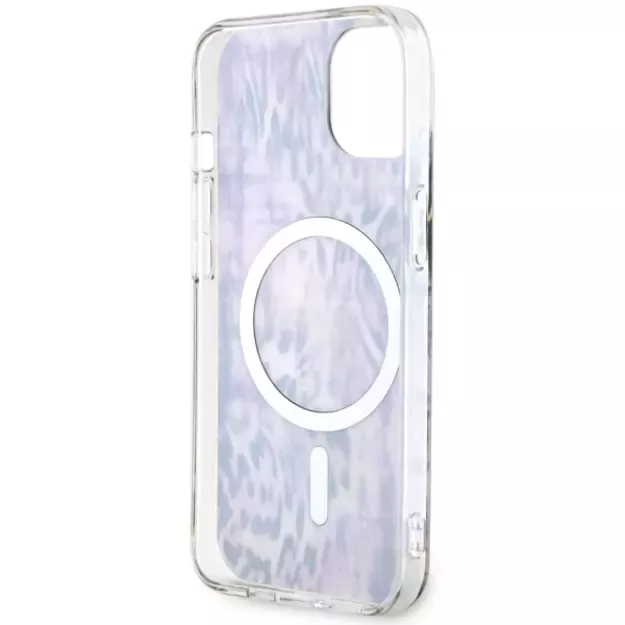 Guess Leopard MagSafe case for iPhone 14 - pink 13