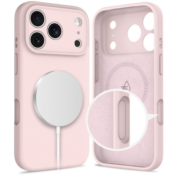 Tech-Protect Silicone MagSafe Case for iPhone 17 Pro - Pink 1