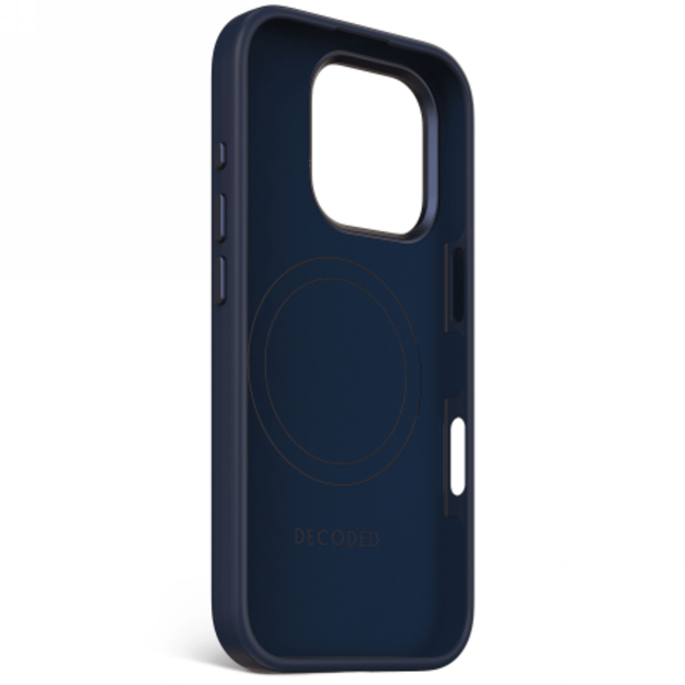 Decoded AntiMicrobial Silicone Backcover Case with MagSafe for iPhone 16 Pro - Navy Blue 2