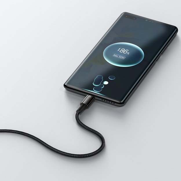 Baseus Tungsten Gold USB-A to USB-C Cable 480Mb/s 100W 1m Black (CAWJ000001) 9