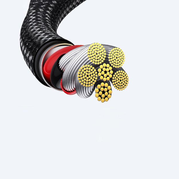 Baseus Tungsten Gold USB-A to USB-C Cable 480Mb/s 100W 1m Black (CAWJ000001) 13