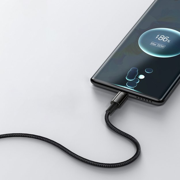 Baseus Tungsten Gold USB-A to USB-C Cable 480Mb/s 100W 1m Black (CAWJ000001) 11