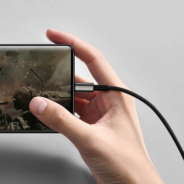 Baseus Tungsten Gold USB-A to USB-C Cable 480Mb/s 100W 1m Black (CAWJ000001) 8