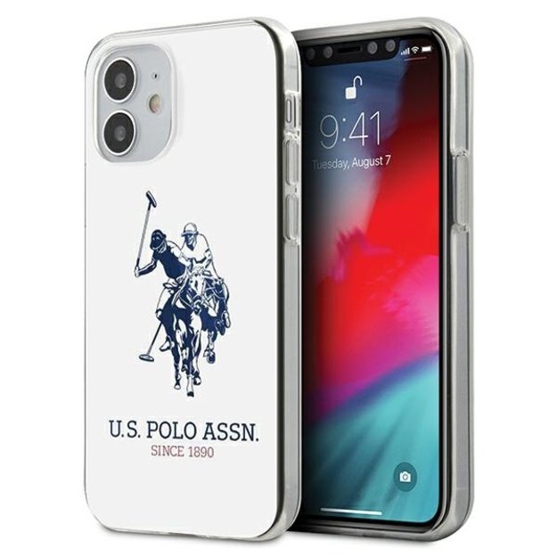 US Polo USHCP12STPUHRWH iPhone 12 mini 5,4  biały/white Shiny Big Logo