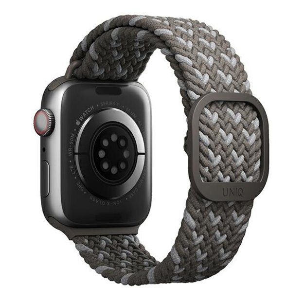 Uniq Aspen Braided Strap for Apple Watch 1/2/3/4/5/6/7/8/SE/SE2 44/42/45mm - Gray 1