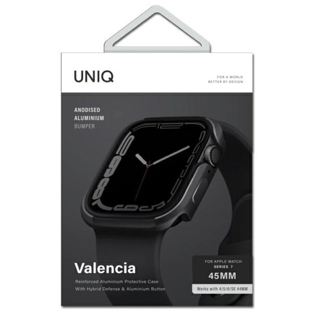 Uniq case Valencia Apple Watch Series 4/5/6/7/8/SE/SE2 45/44mm. graphite/graphite 2