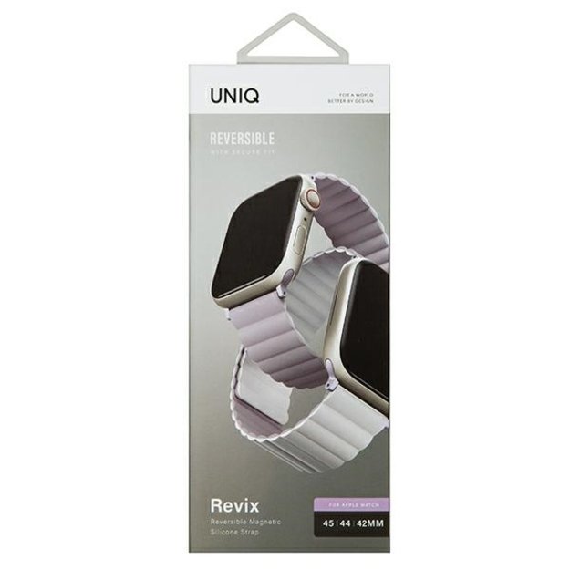 Uniq Revix strap for Apple Watch 1/2/3/4/5/6/7/8/SE/SE2/Ultra 42/44/45/49mm - lilac-white 9