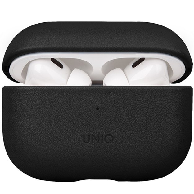 Uniq Terra Genuine Leather case for AirPods Pro 2 - black