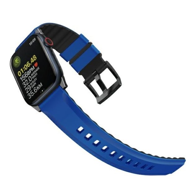 Uniq Linus Airosoft Silicone Strap for Apple Watch 1/2/3/4/5/6/7/8/SE/SE2/Ultra 42/44/45/49mm - Blue 1