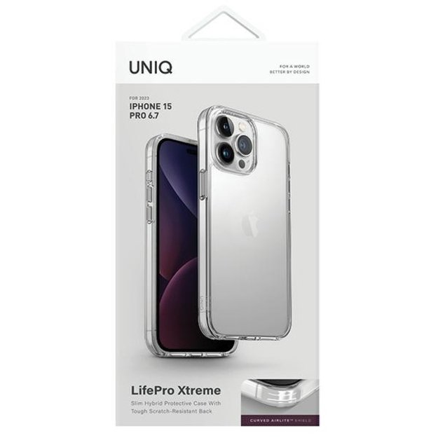 Uniq LifePro Xtreme Magclick Charging case for iPhone 15 Pro Max - transparent 1